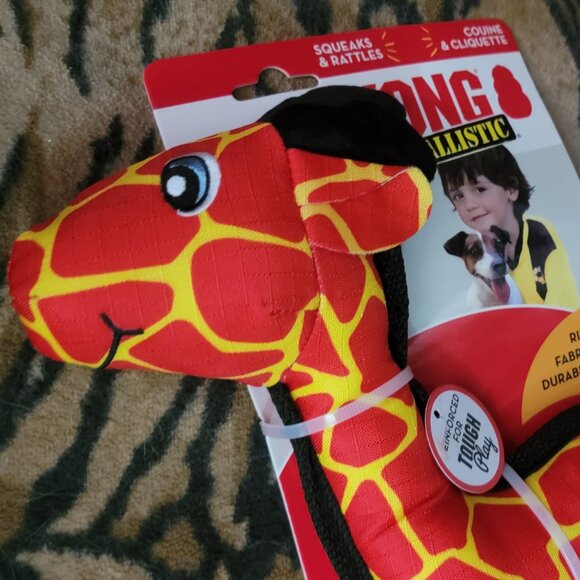 Kong Dog Ballistic Tough Play Giraffe New! - Picture 2 of 3